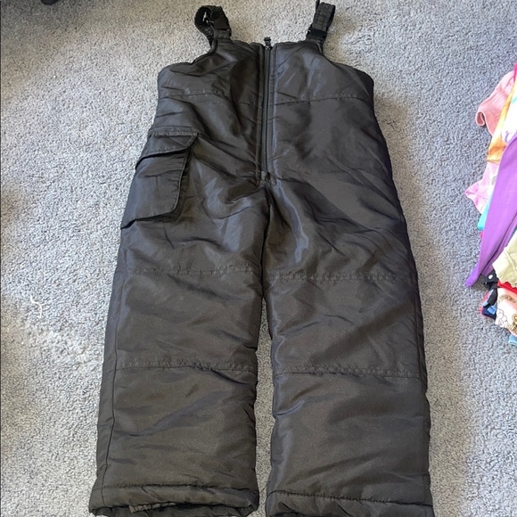 London Fog Black Insulated Overalls with Adjustable Straps - Picture 1 of 5